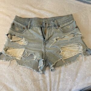 American Eagle Strigid Super Distressed ‘90s Boyfriend Jean Shorts